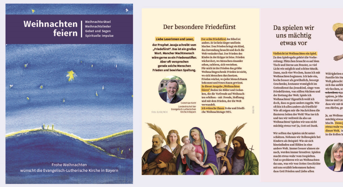 Weihnachtsbeilage "Weihnachten feiern"