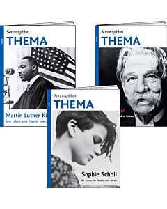 THEMA-Magazin-Paket: Persönlichkeiten mit THEMA Sophi Scholl, THEMA Martin Luther King und THEMA Albert Schweitzer